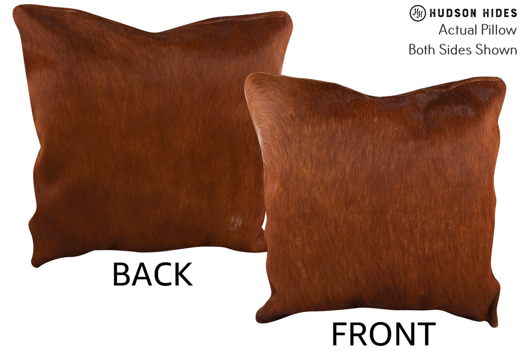 Solid Brown Pillow 20"x20"#76691 by Hudson Hides