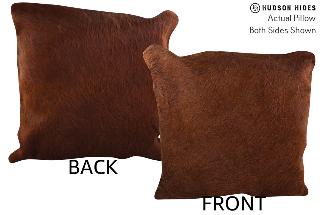 Solid Brown Pillow 20"x20"#76726 by Hudson Hides
