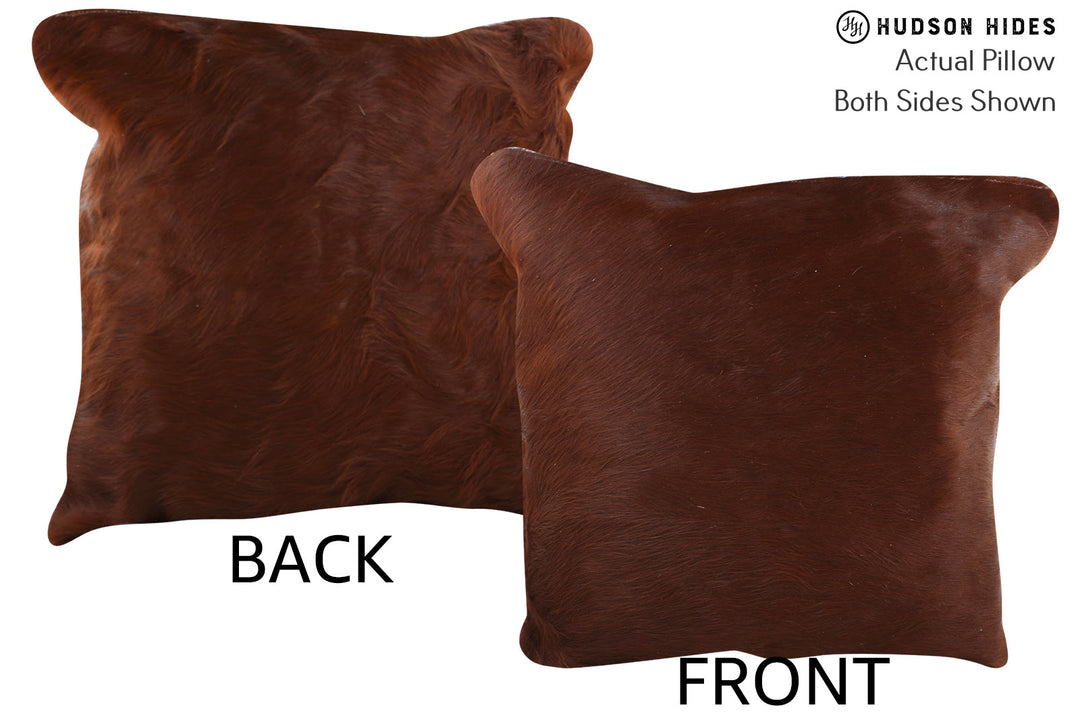 Solid Brown Pillow 20"x20"#76734 by Hudson Hides