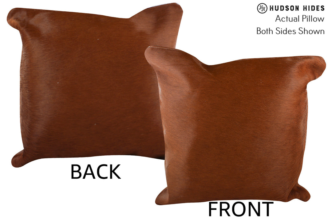 Solid Brown Pillow 20"x20"#76773 by Hudson Hides