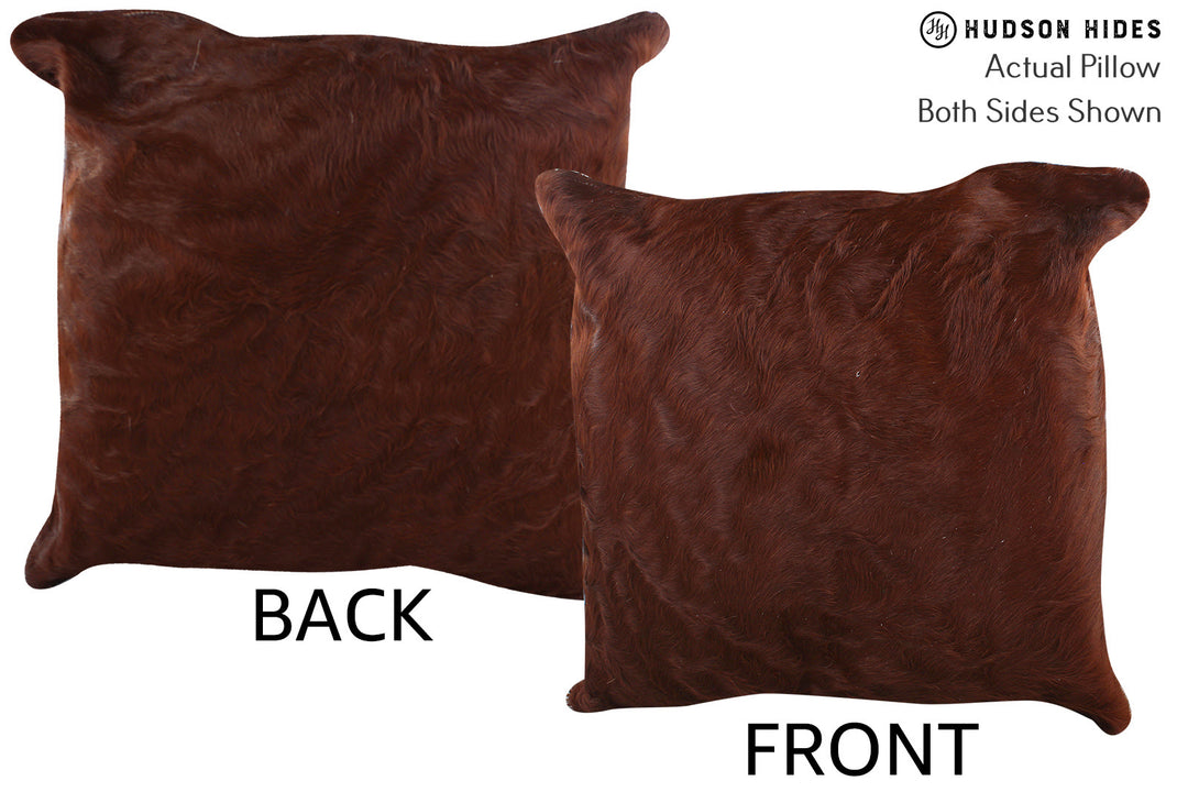 Solid Brown Pillow 20"x20"#76815 by Hudson Hides