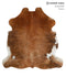 Medium Brindle X-Large European Cowhide Rug 6'7
