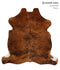 Medium Brindle X-Large European Cowhide Rug 7'0