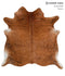 Medium Brindle X-Large Brazilian Cowhide Rug 6'7
