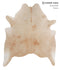 Beige X-Large Brazilian Cowhide Rug 7'5
