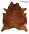 Medium Brindle X-Large Brazilian Cowhide Rug 7'6