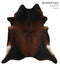 Chocolate XX-Large Brazilian Cowhide Rug 7'9