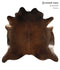 Chocolate X-Large Brazilian Cowhide Rug 6'11