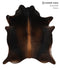 Chocolate X-Large Brazilian Cowhide Rug 7'1