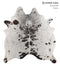 Salt and Pepper Black X-Large Brazilian Cowhide Rug 7'1