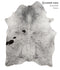 Salt and Pepper Black X-Large Brazilian Cowhide Rug 7'1