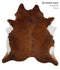 Medium Brindle XX-Large Brazilian Cowhide Rug 7'7