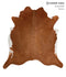 Brown and White Regular XX-Large Brazilian Cowhide Rug 7'3