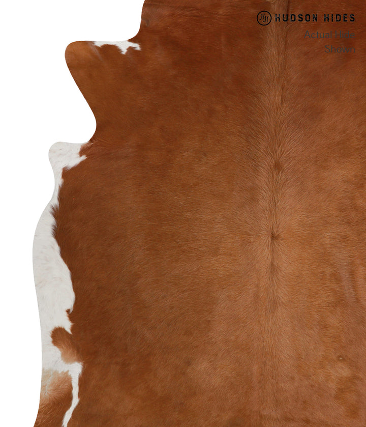 Brown and White Regular XX-Large Brazilian Cowhide Rug 7'3"H x 6'10"W #81813 by Hudson Hides
