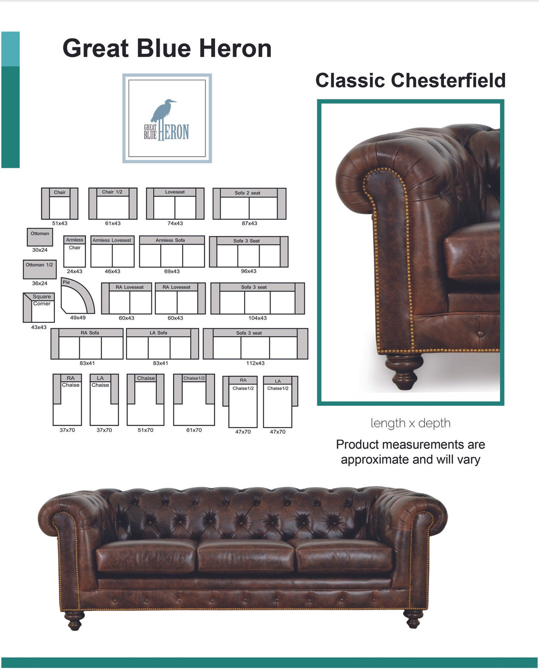 Classic Chesterfield Sofa