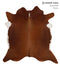 Brown and White Regular XX-Large Brazilian Cowhide Rug 7'5