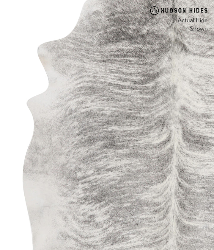 Grey Brindle Large Brazilian Cowhide Rug 5'8"H x 5'6"W #82116 by Hudson Hides