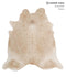 Beige X-Large Brazilian Cowhide Rug 6'11