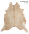 Beige XX-Large Brazilian Cowhide Rug 7'9