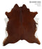 Brown and White Regular X-Large Brazilian Cowhide Rug 7'0