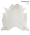 Solid White XX-Large Brazilian Cowhide Rug 7'2