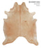 Beige X-Large Brazilian Cowhide Rug 7'8