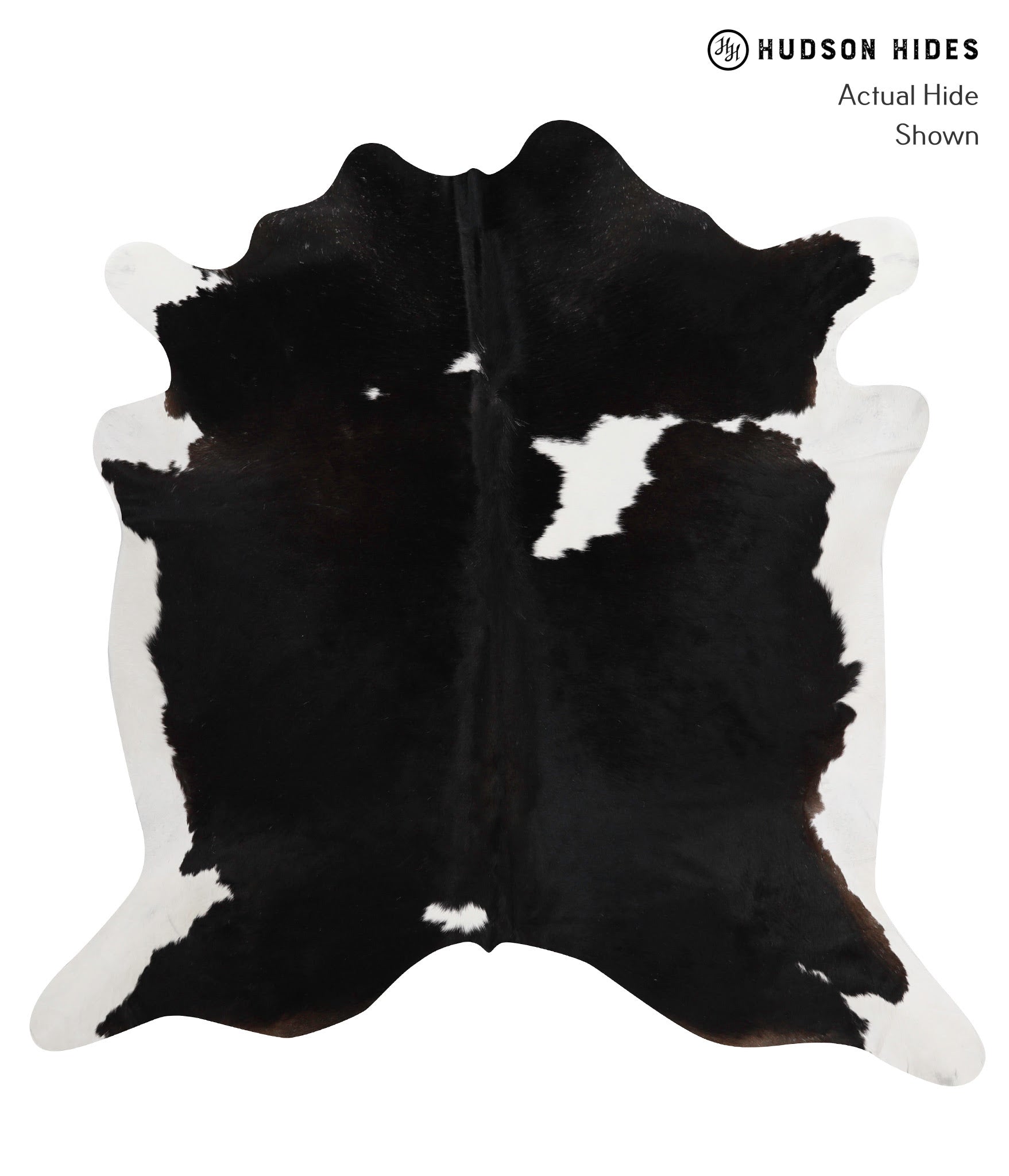 Black and White XLarge Brazilian Cowhide Rug 6'11"H x 6'10"W 82815 b