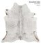 Salt and Pepper Brown X-Large Brazilian Cowhide Rug 6'8