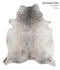 Salt and Pepper Brown X-Large Brazilian Cowhide Rug 7'1