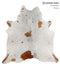 Salt and Pepper Brown X-Large Brazilian Cowhide Rug 6'10