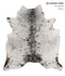 Salt and Pepper Brown X-Large Brazilian Cowhide Rug 6'8