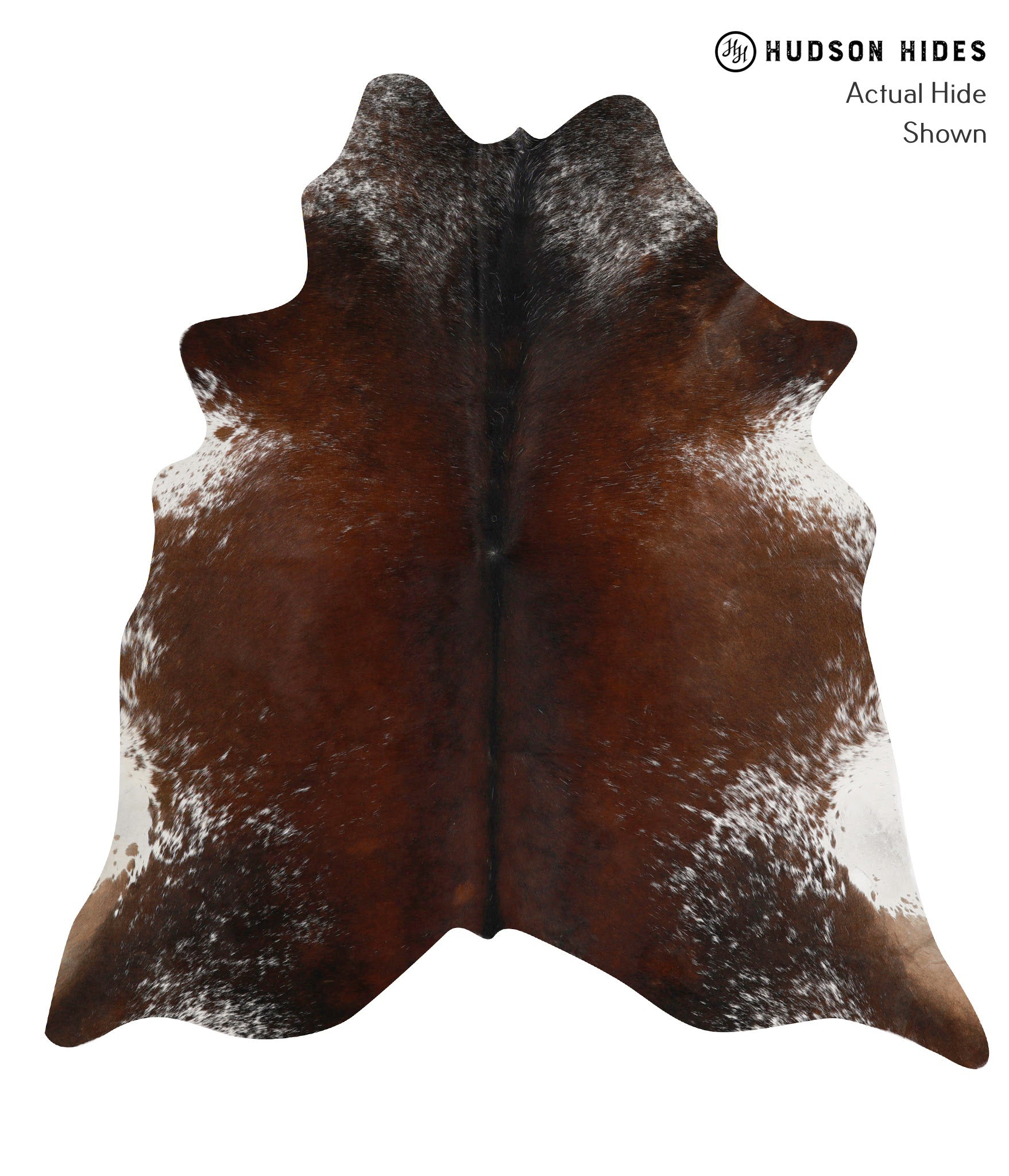 Salt and Pepper Brown Large Brazilian Cowhide Rug 6'3"H x 6'0"W 83989