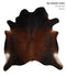 Chocolate XX-Large Brazilian Cowhide Rug 7'4