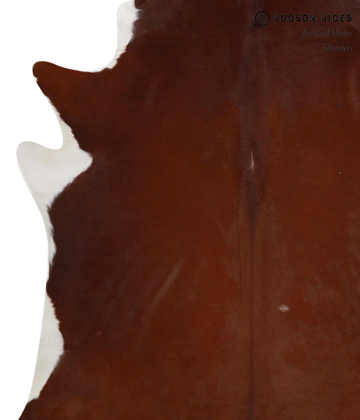 Brown and White Regular XX-Large Brazilian Cowhide Rug 7'4"H x 7'0"W #84023 by Hudson Hides
