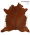 Brown and White Regular XX-Large Brazilian Cowhide Rug 7'9