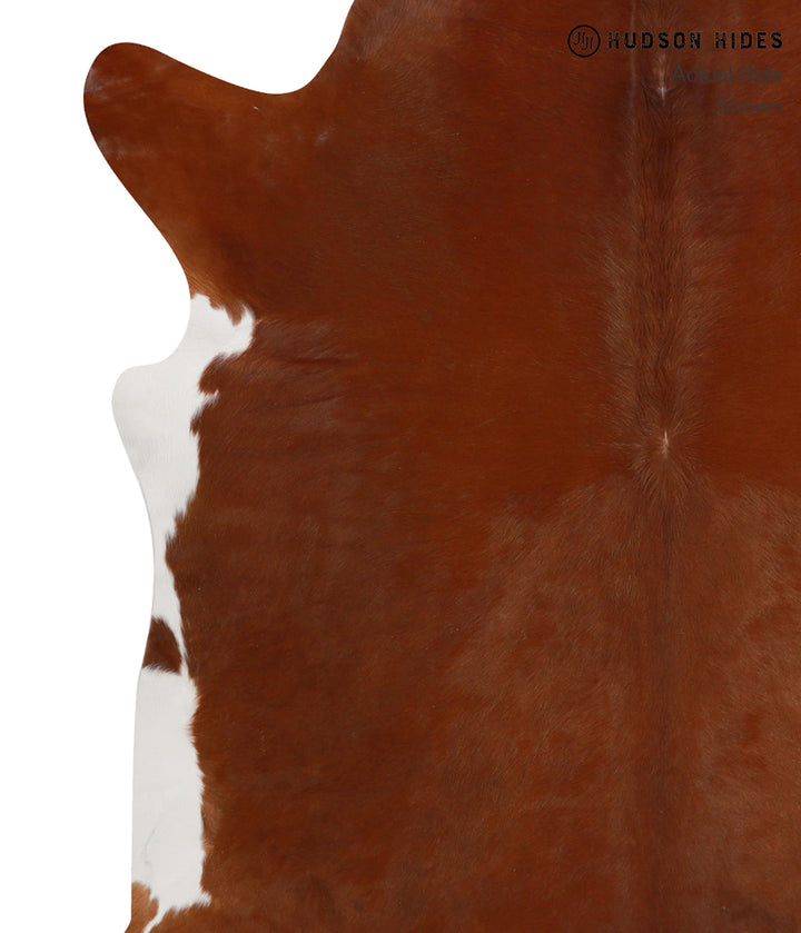 Brown and White Regular XX-Large Brazilian Cowhide Rug 7'9"H x 7'5"W #84026 by Hudson Hides