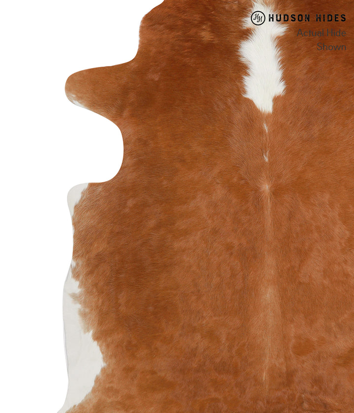 Brown and White Regular X-Large Brazilian Cowhide Rug 7'3"H x 6'5"W #84127 by Hudson Hides