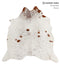 Salt and Pepper Brown Large Brazilian Cowhide Rug 5'10