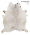 Salt and Pepper Brown X-Large Brazilian Cowhide Rug 7'2