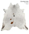 Salt and Pepper Brown X-Large Brazilian Cowhide Rug 6'11