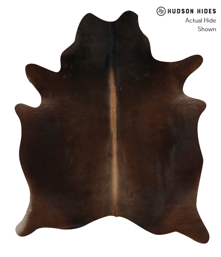 Chocolate Large Brazilian Cowhide Rug 6'8"H x 5'7"W #84889 by Hudson Hides