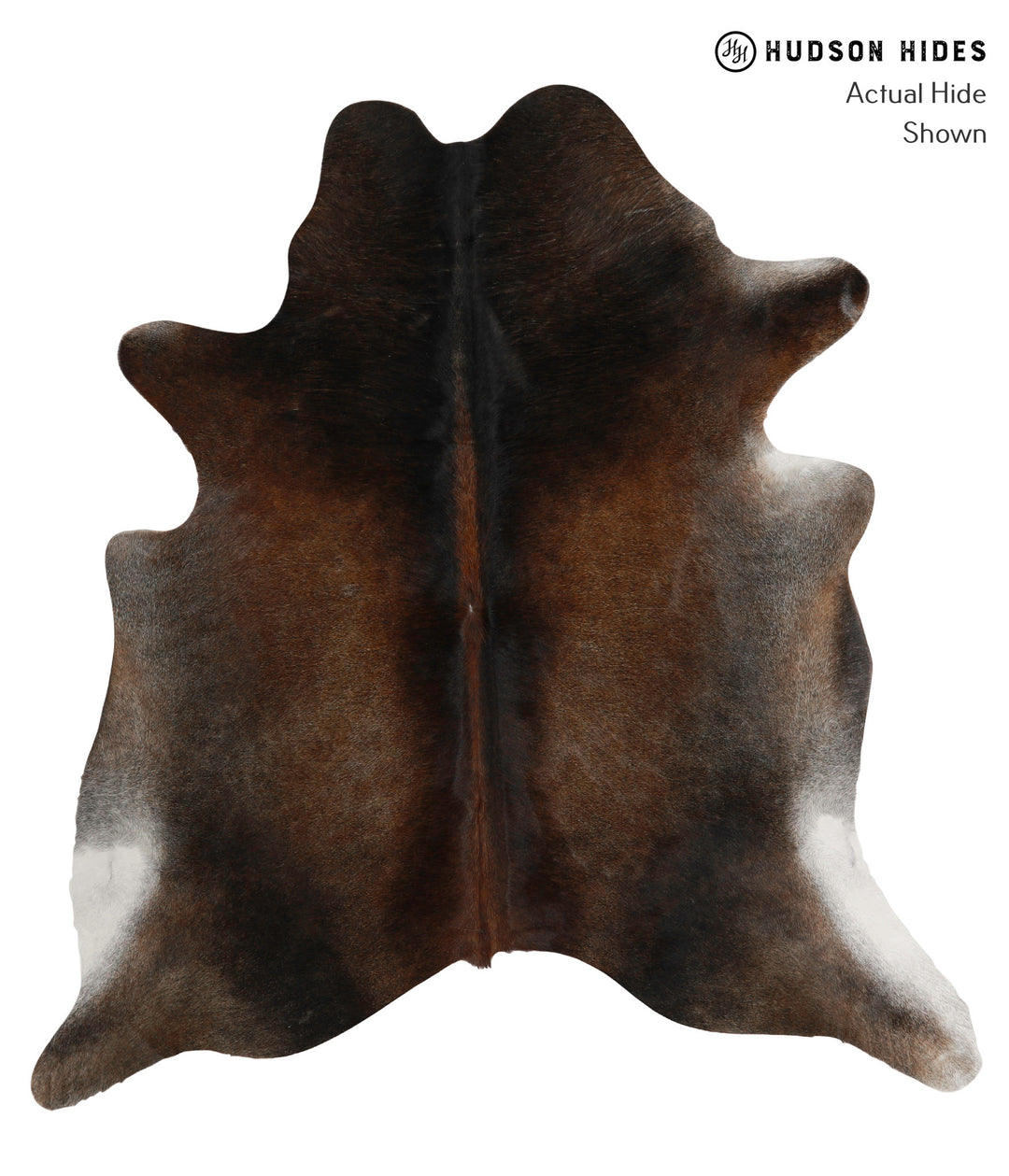 Chocolate X-Large Brazilian Cowhide Rug 6'7"H x 6'1"W #85231 by Hudson