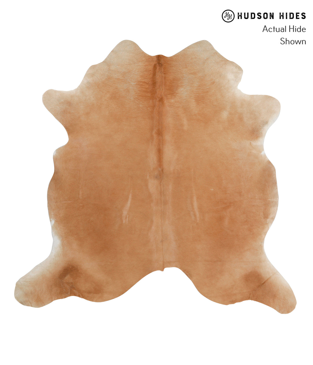 Beige X-Large Brazilian Cowhide Rug 6'9"H x 7'0"W #85347 by Hudson Hid