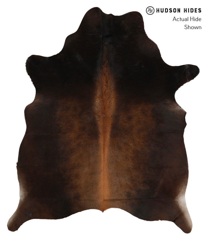 Chocolate X-Large Brazilian Cowhide Rug 6'11"H x 5'11"W #85402 by Hudson Hides