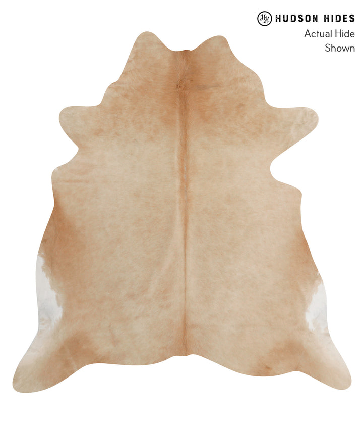 Beige X-Large Brazilian Cowhide Rug 7'0"H x 6'6"W #85464 by Hudson Hides
