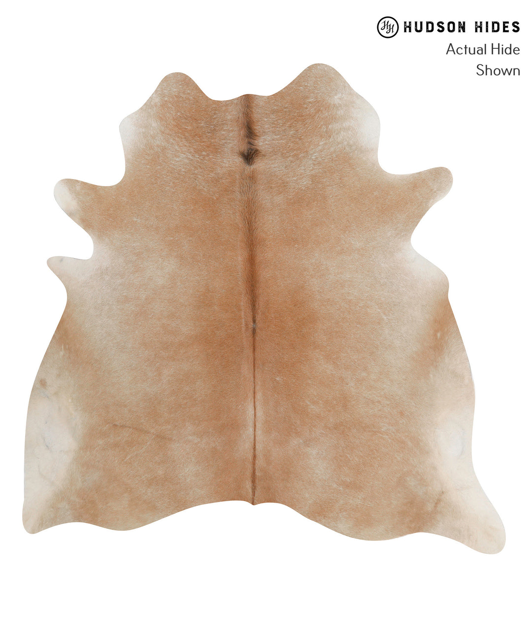 Beige X-Large Brazilian Cowhide Rug 6'4"H x 6'3"W #85469 by Hudson Hid