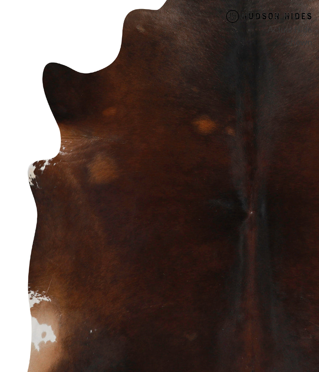 Chocolate Large Brazilian Cowhide Rug 6'1"H x 6'1"W #85474 by Hudson H