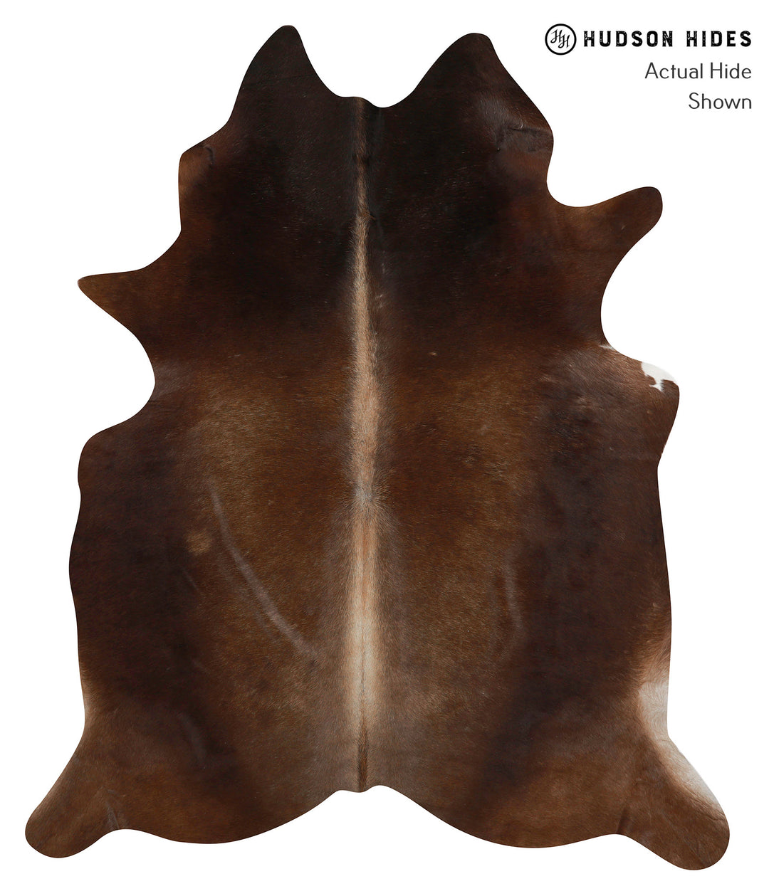 Chocolate X-Large Brazilian Cowhide Rug 7'2"H x 6'0"W #85559 by Hudson