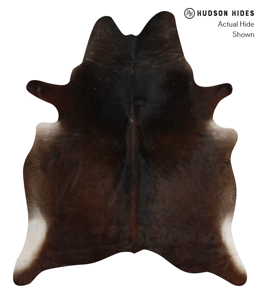 Chocolate X-Large Brazilian Cowhide Rug 7'2"H x 6'2"W #85563 by Hudson