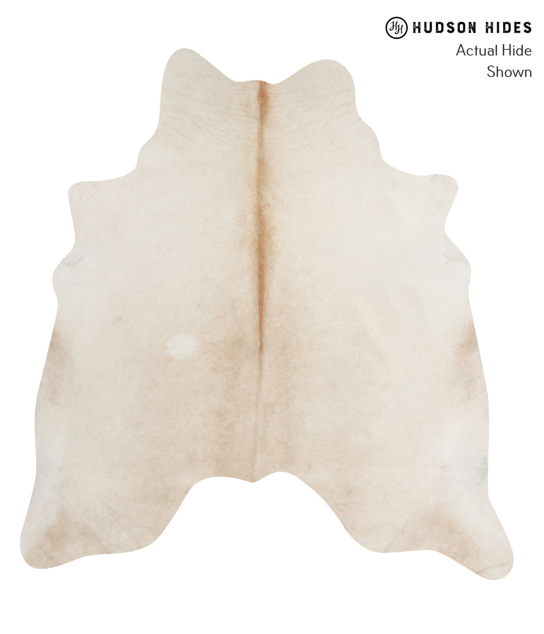 Beige X-Large Brazilian Cowhide Rug 6'8"H x 6'4"W #85564 by Hudson Hid